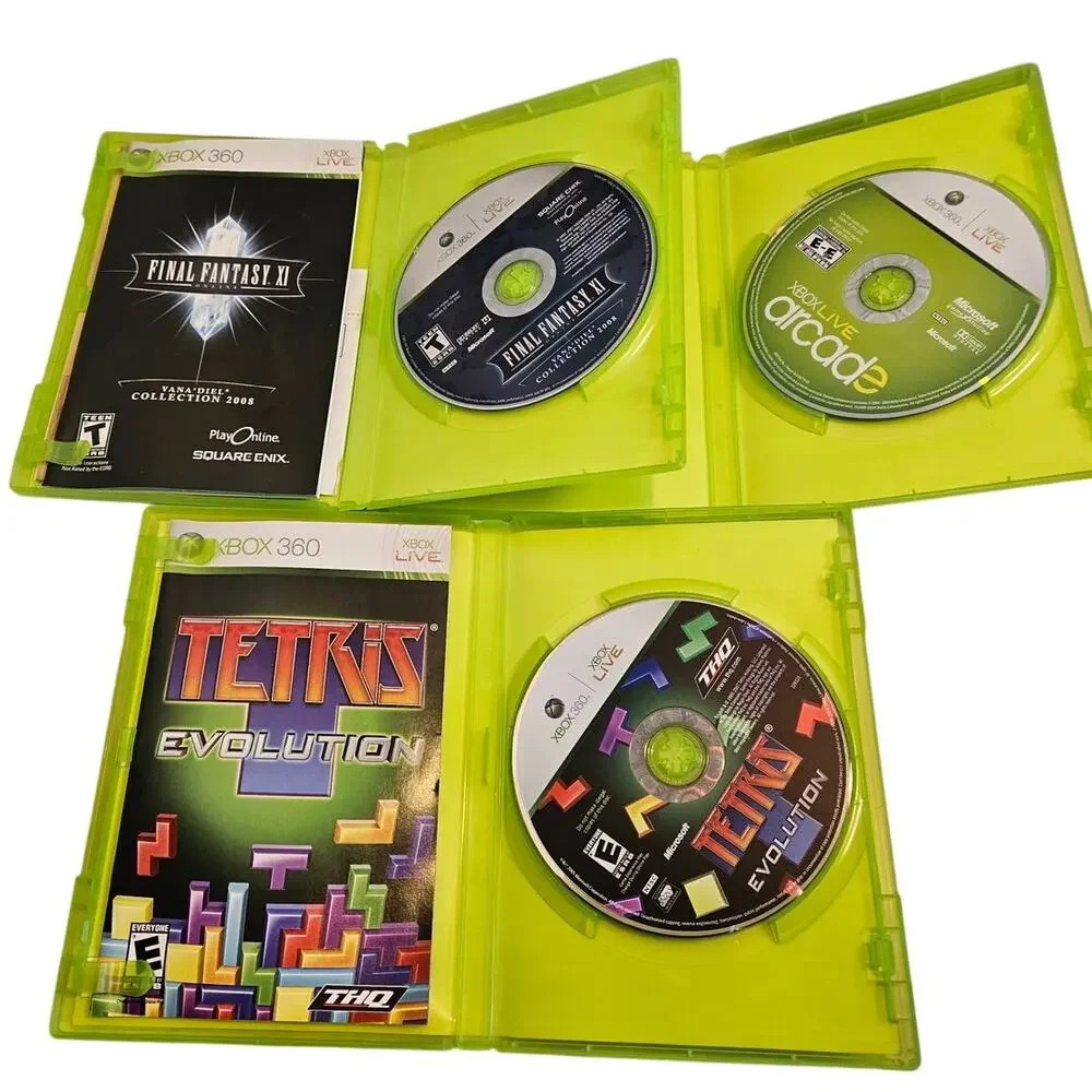 XBOX 360 CD-6 Final Fantasy XI Live Arcade, Tetris, Viva Pinata, Assassin Creed